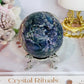 Phenomenally Gorgeous Natural Large Grape Agate Sphere 374grams On Stand