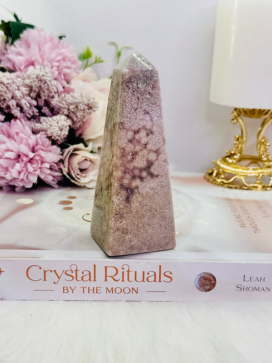Gorgeous Chunky 10cm Pink Amethyst Obelisk | Tower From Brazil
