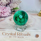 Natural Malachite From Congo Sphere on Stand 140g
