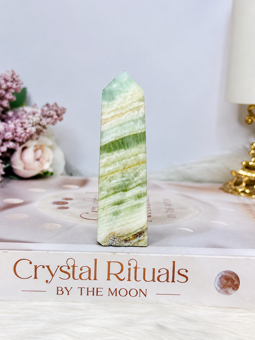 Pistachio Calcite Tower 8cm
