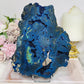 High Grade Azurite Slab with Malachite Inclusions on Stand 693g
