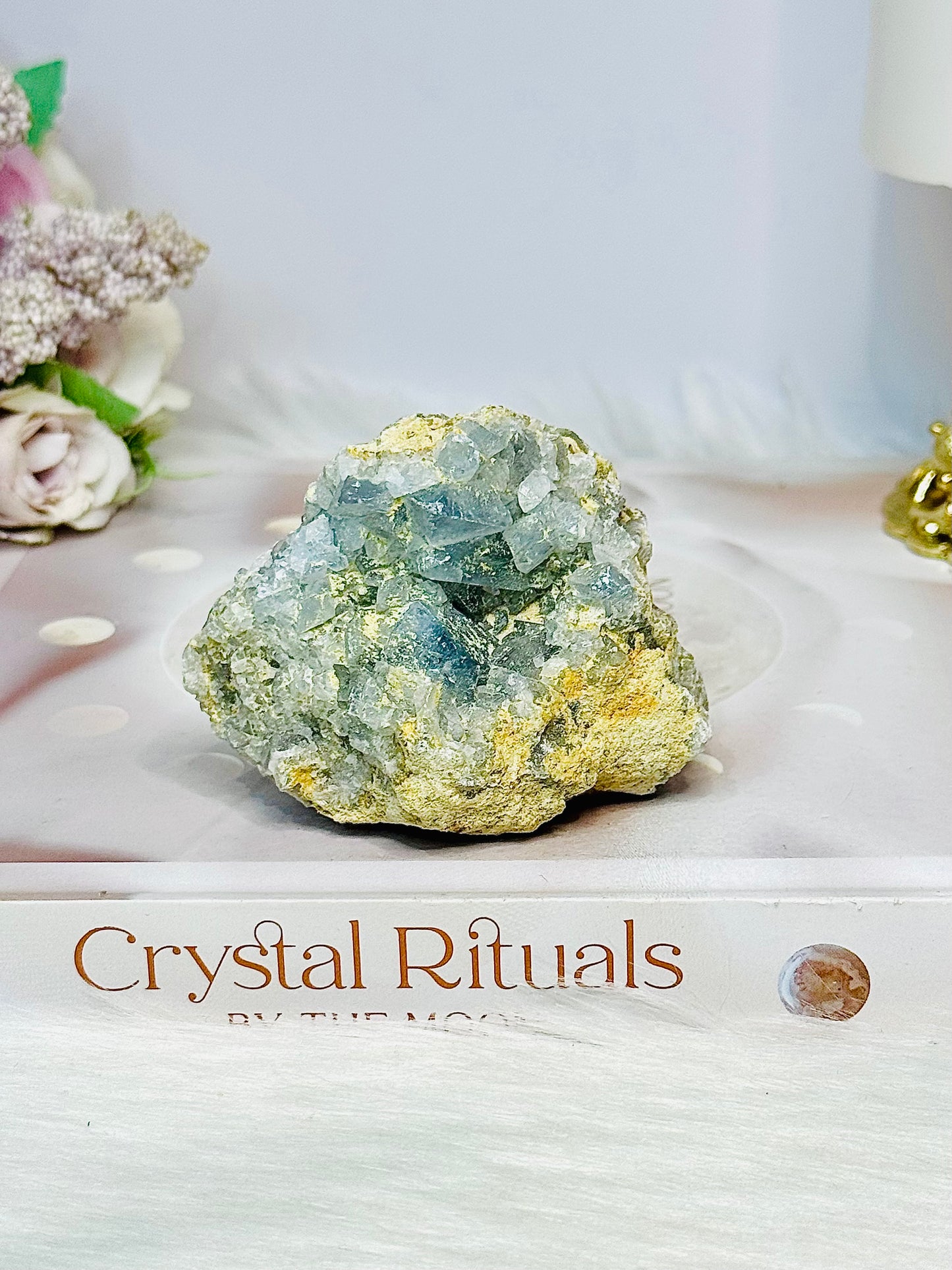Blue Celestite Cluster 202g