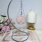 Silver Stand with Rose Quartz Sphere 23cm