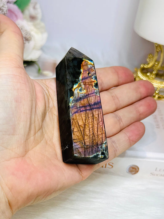High Grade Labradorite Tower Full of Flash 9cm