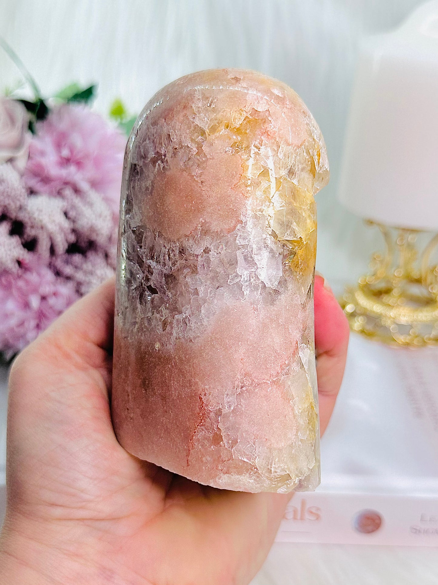 Truly Stunning 648Gram Pink Amethyst Druzy Freeform with Gorgeous Crystallisation ~ From Brazil