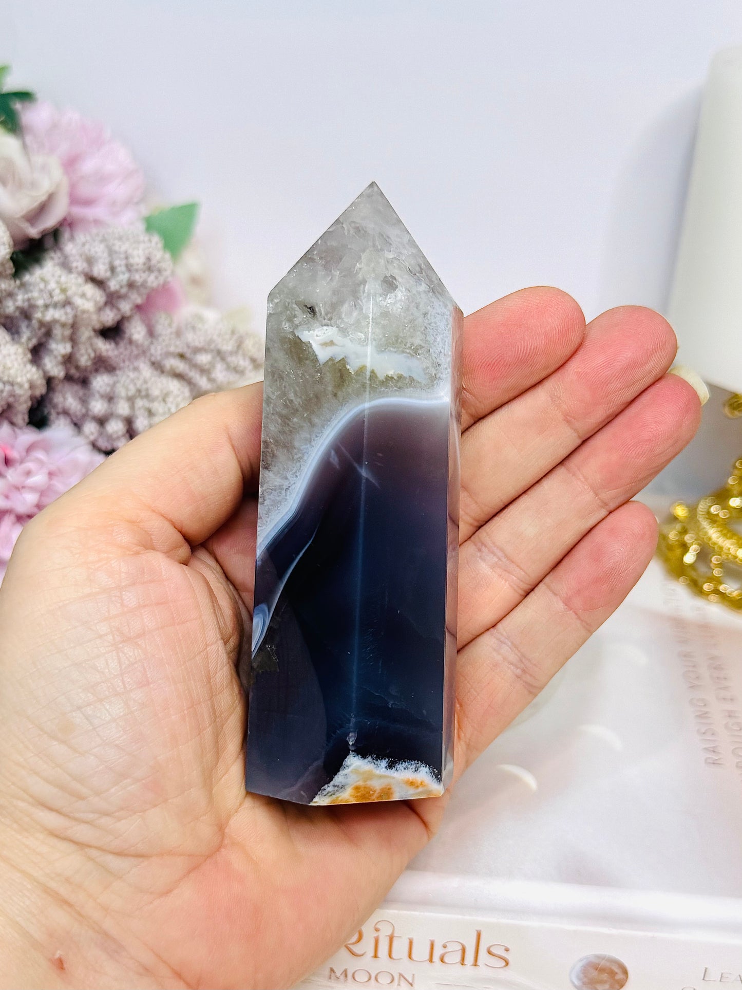 Chunky Agate Tower 10.5cm
