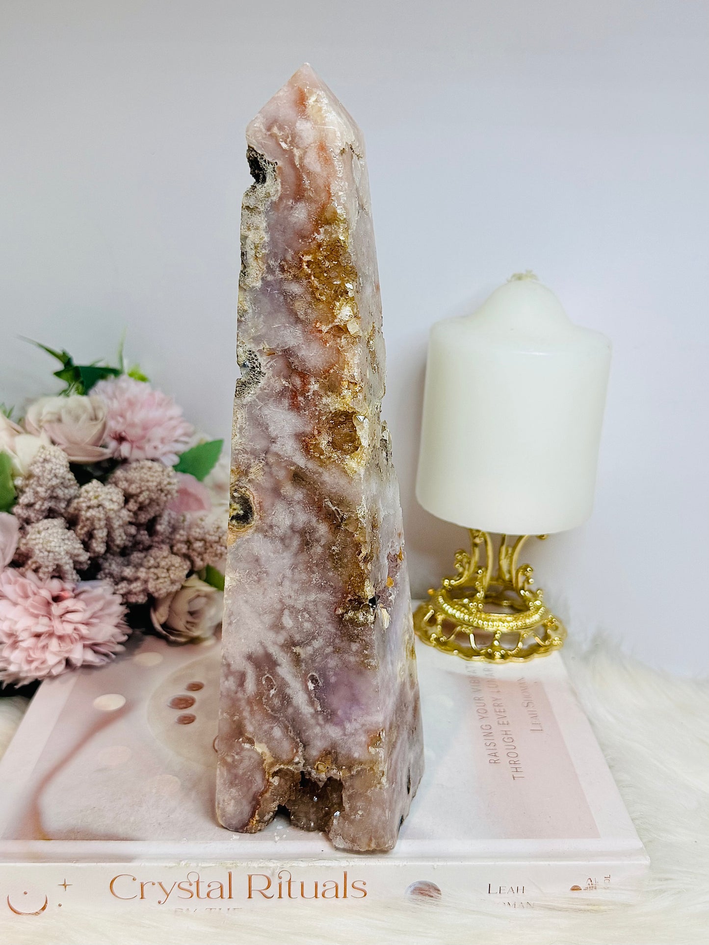 Large Druzy Pink Amethyst Tower | Obelisk 23cm 949g