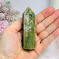 Green Moss Agate Druzy Tower 8.5cm