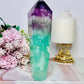 Spectacular Large Incredible Chunky Fluorite Obelisk | Tower 19cm 768grams Full Of Stunning Rainbows