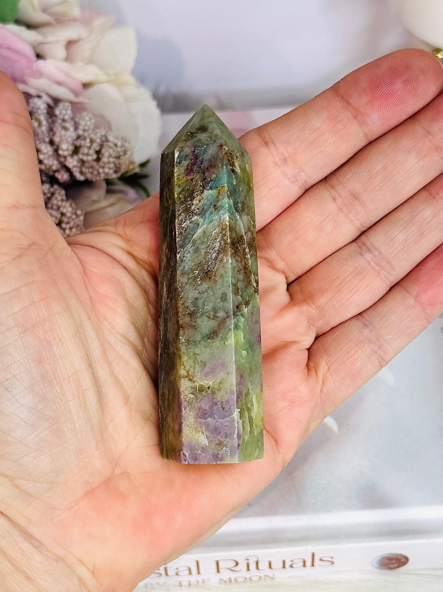 Beautiful Ruby in Kyanite Tower 9cm