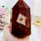 Large 12cm 583gram Chunky Carnelian Druzy Tower