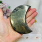 Large Pyrite Carved Moon on Stand 19cm