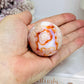 Carnelian Flower Sphere on Stand 109g