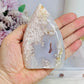 Flower Agate Carved Druzy Flame | Freeform 11cm