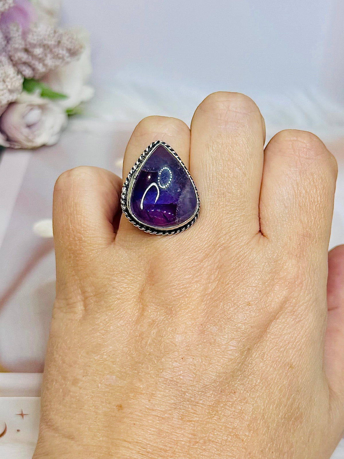 Amethyst Silver Ring Size 7 In Gift Bag