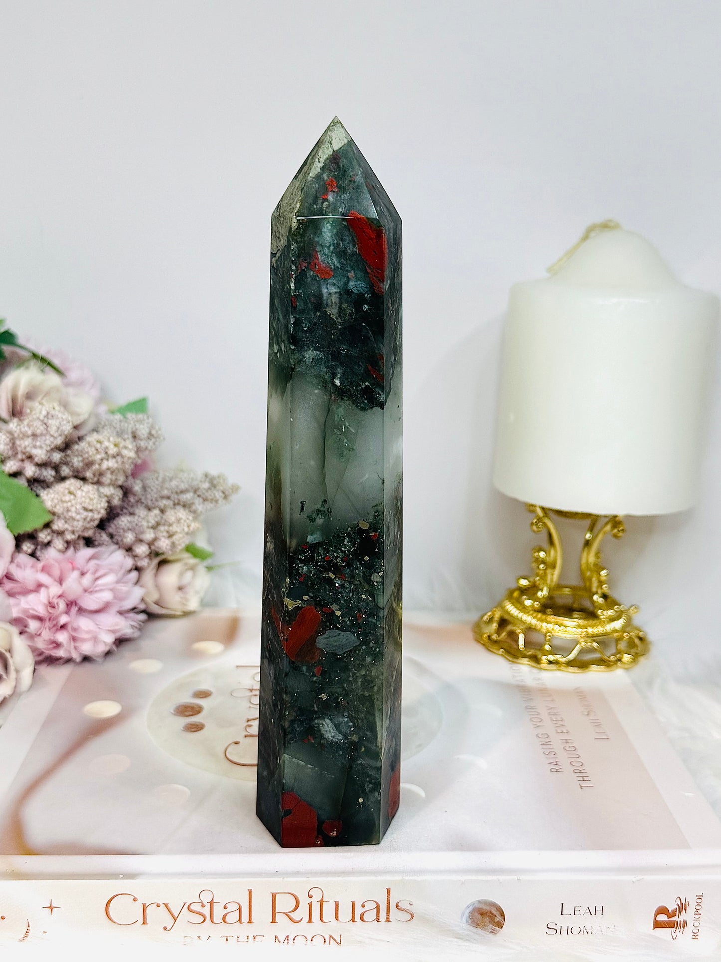 Large Bloodstone Tower 18cm