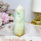Natural Chrysoprase Tower (imperfections are part of her) 11cm
