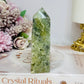 Prehnite Druzy Tower 10cm