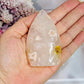 Natural 8cm Flower Agate Carved Flame | Freeform