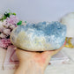 Huge Blue Celestite Cluster Double Heart 17cm 3KG