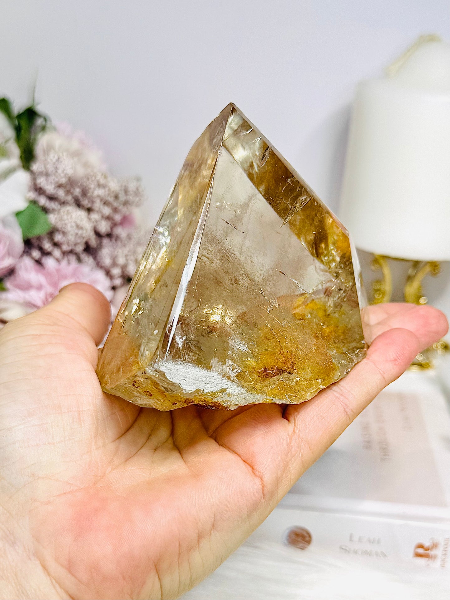 Natural Golden Healer Quartz Polished Freeform 10cm 421g