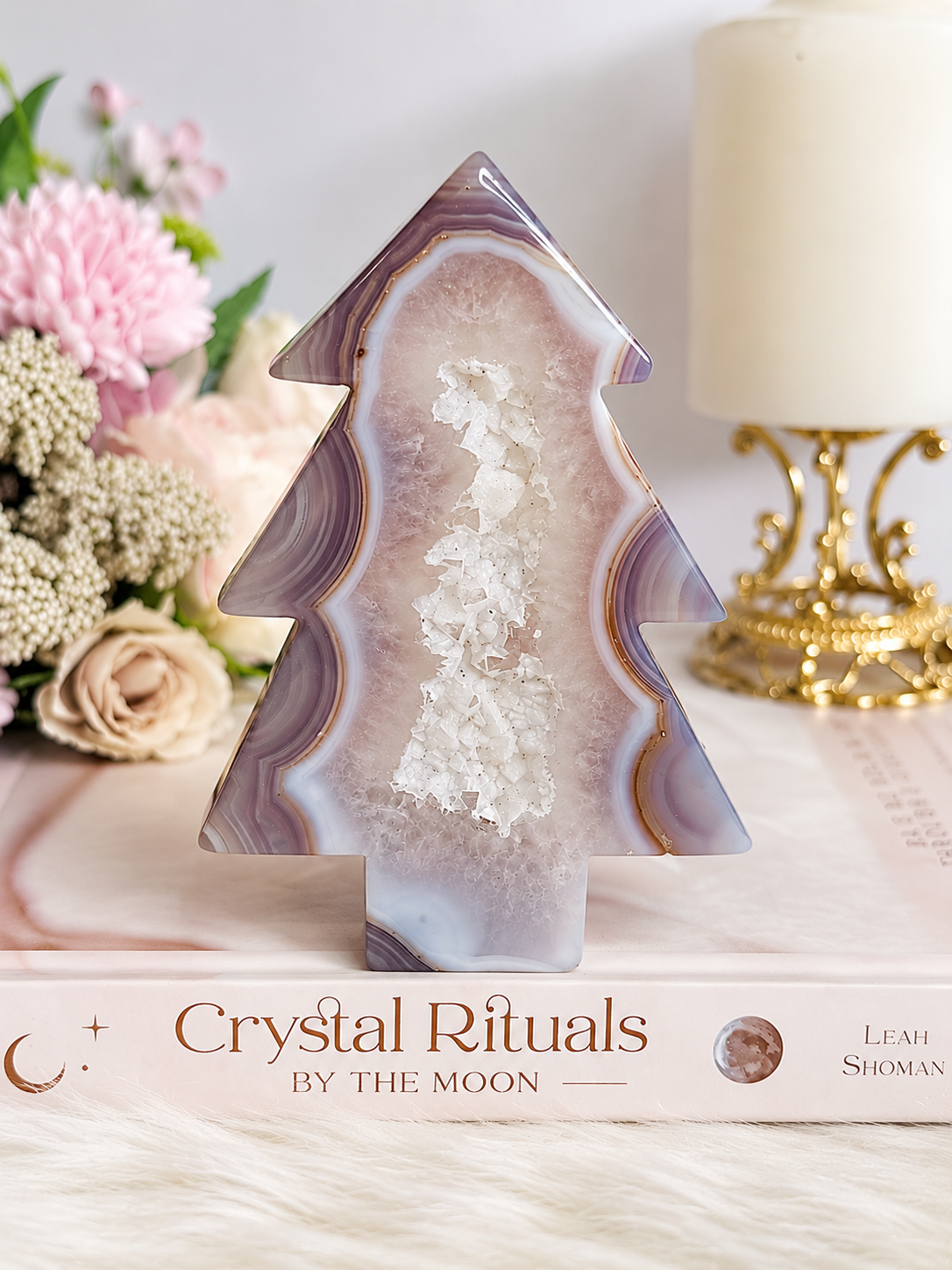 Sugar Druzy Agate Christmas Tree 11.5cm