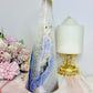 Large Druzy Agate Obelisk | Tower with Dyed Purple on Druzy 20cm