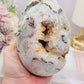 Large 15cm 1.07KG Incredible Druzy Agate Egg On Stand