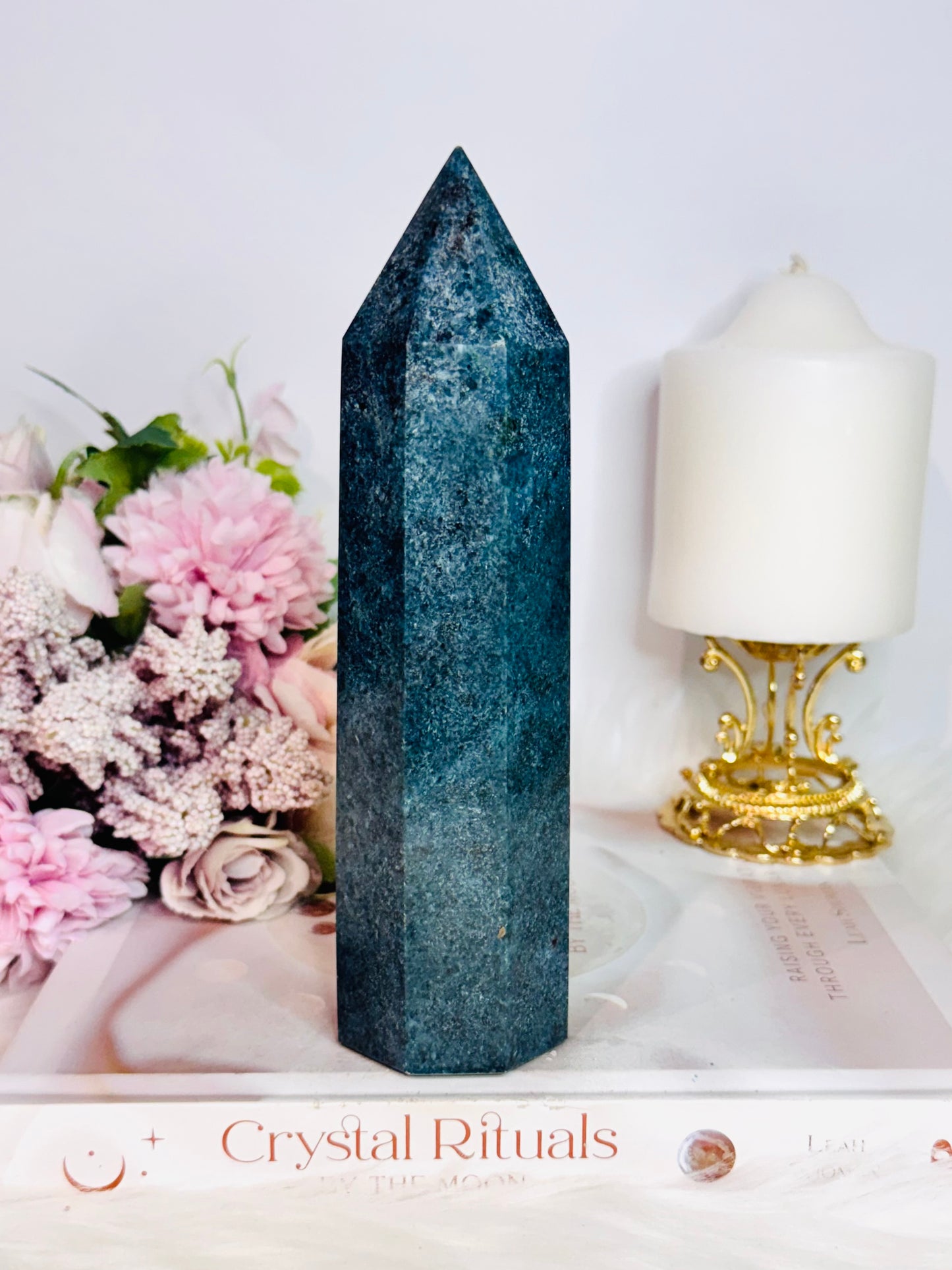 The Most Absolutely Incredible Large 18cm 997gram Ruby Kyanite Hexagon Carved Generator | Tower Simply Stunning (UV Reactive)