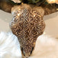 Large Boho Tribal Cow Skull Hanging 45cm (Flowers not included