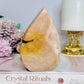 Druzy Pink Amethyst Carved Flame | Teardrop 12cm 362g