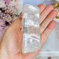High Grade Clear Quartz Chunky Moon Bowl with Rainbows 9cm