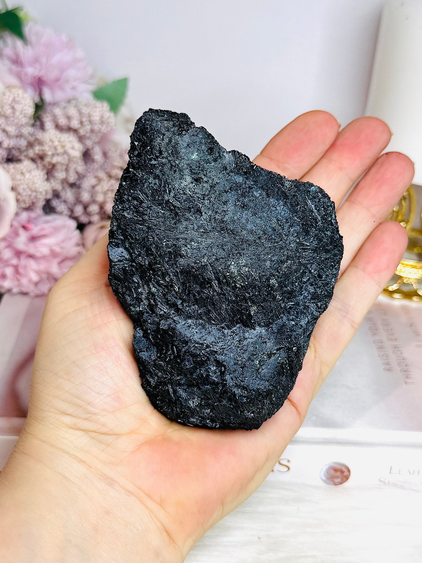 Large Natural Black Tourmaline Specimen 10cm 455g