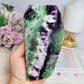 High Grade Rainbow Feather Fluorite Thick Slab 15cm