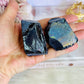 Set of 2 Blue Goldstone (synthetic) Pieces