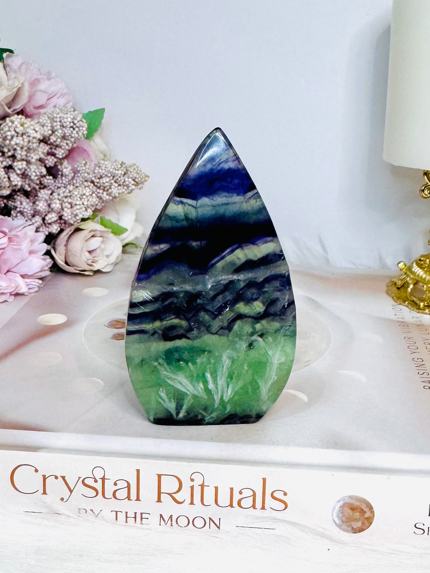 Feather Fluorite Flame 9cm