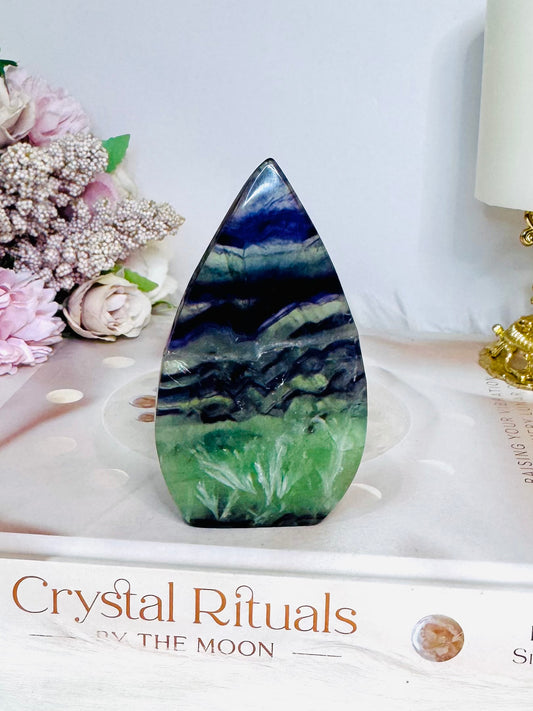 Feather Fluorite Flame 9cm