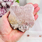 Absolutely Beautiful Chunky Druzy Pink Amethyst Carved Bear Head 8.5cm