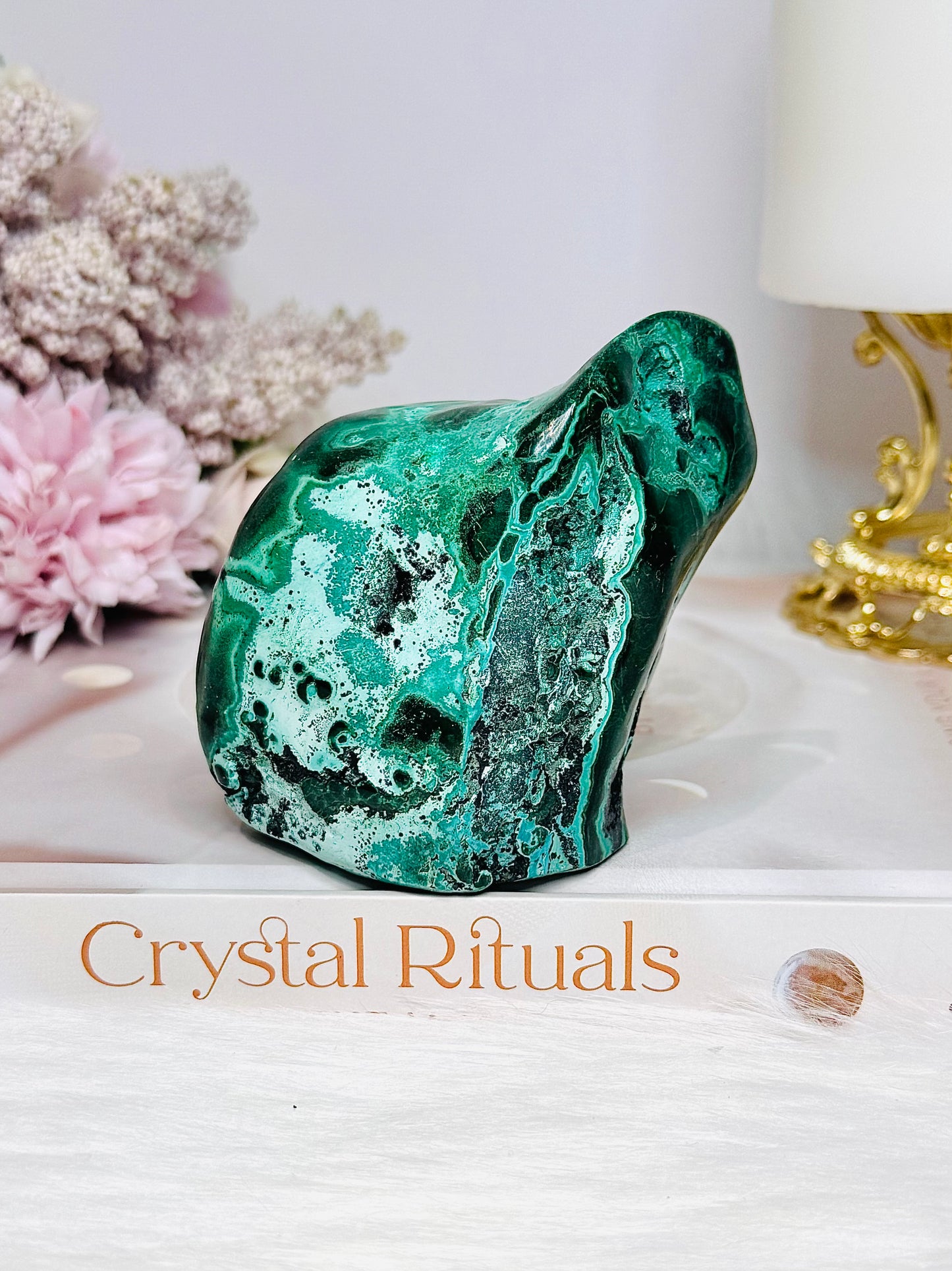 Large Malachite | Chrysocolla Polished Natural Freeform 415g