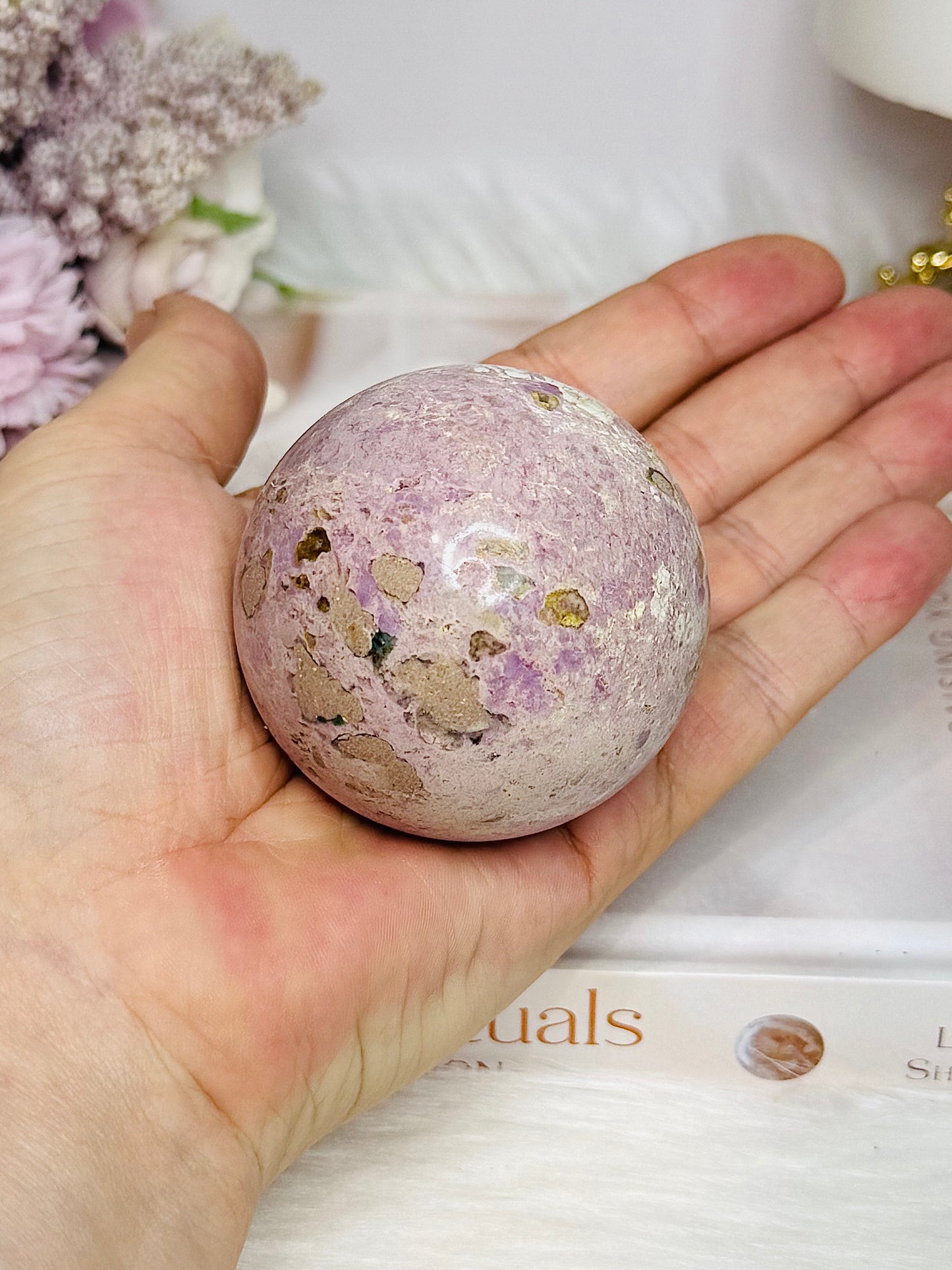 Rare Phosphosiderite Sphere on Stand 210g