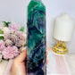 Large Rainbow Fluorite Tower Full of Rainbows 1.02KG 22cm