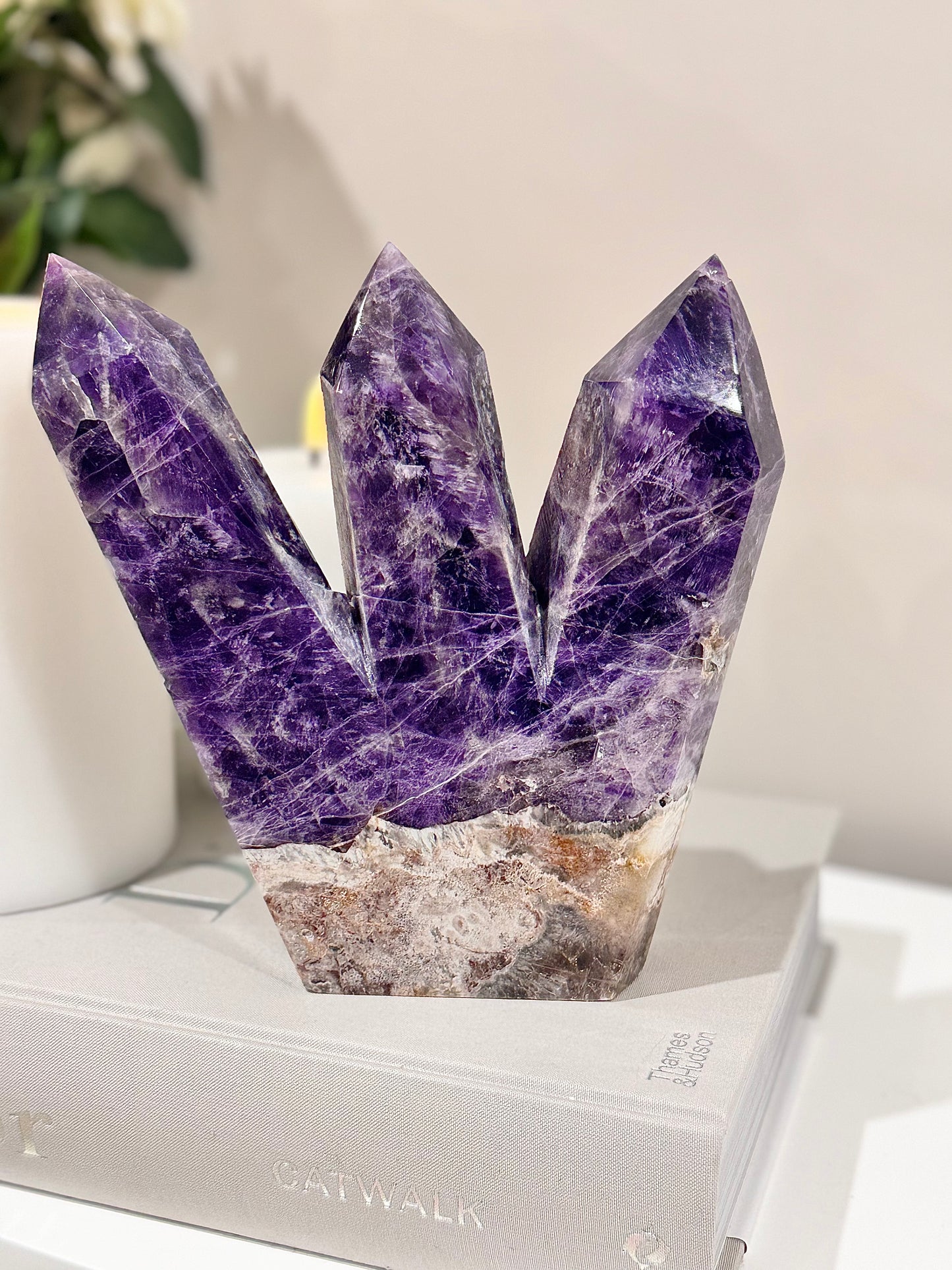 Large 1.68KG Dream | Chevron Amethyst Triple Tower