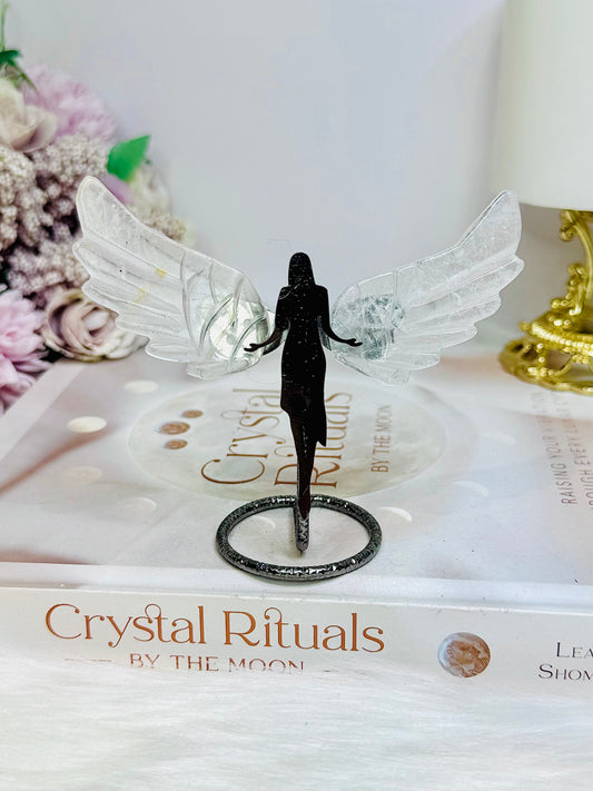 Clear Quartz Angel Wings 9cm
