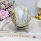 Large Ocean Jasper Sphere On Stand 480g