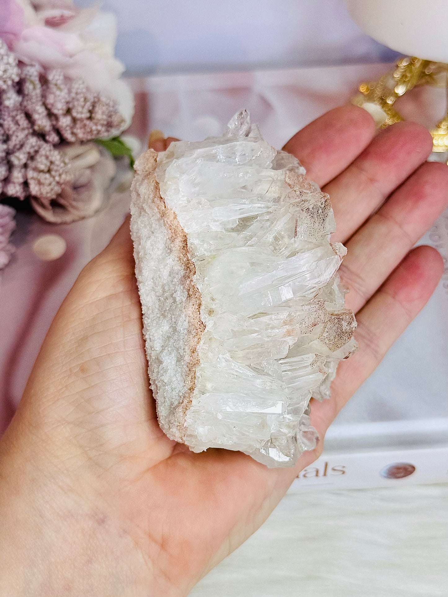 Incredible Natural Pink Lithium Quartz Cluster 9cm