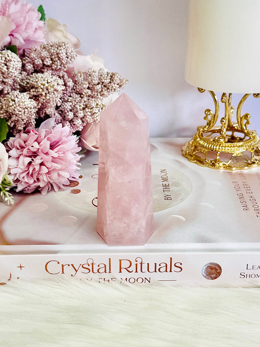 Chunky 9cm Rose Quartz Tower