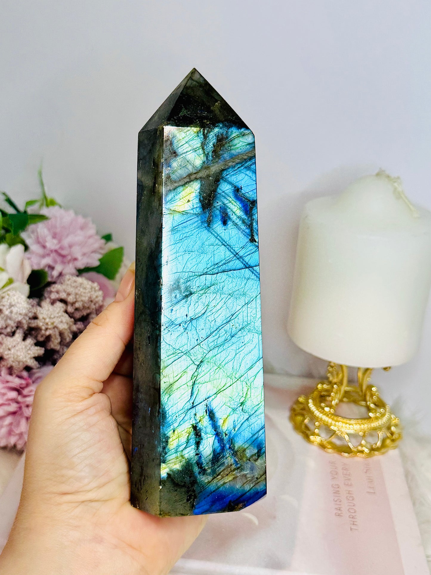 Large Labradorite Tower Full of Flash 18cm 738g