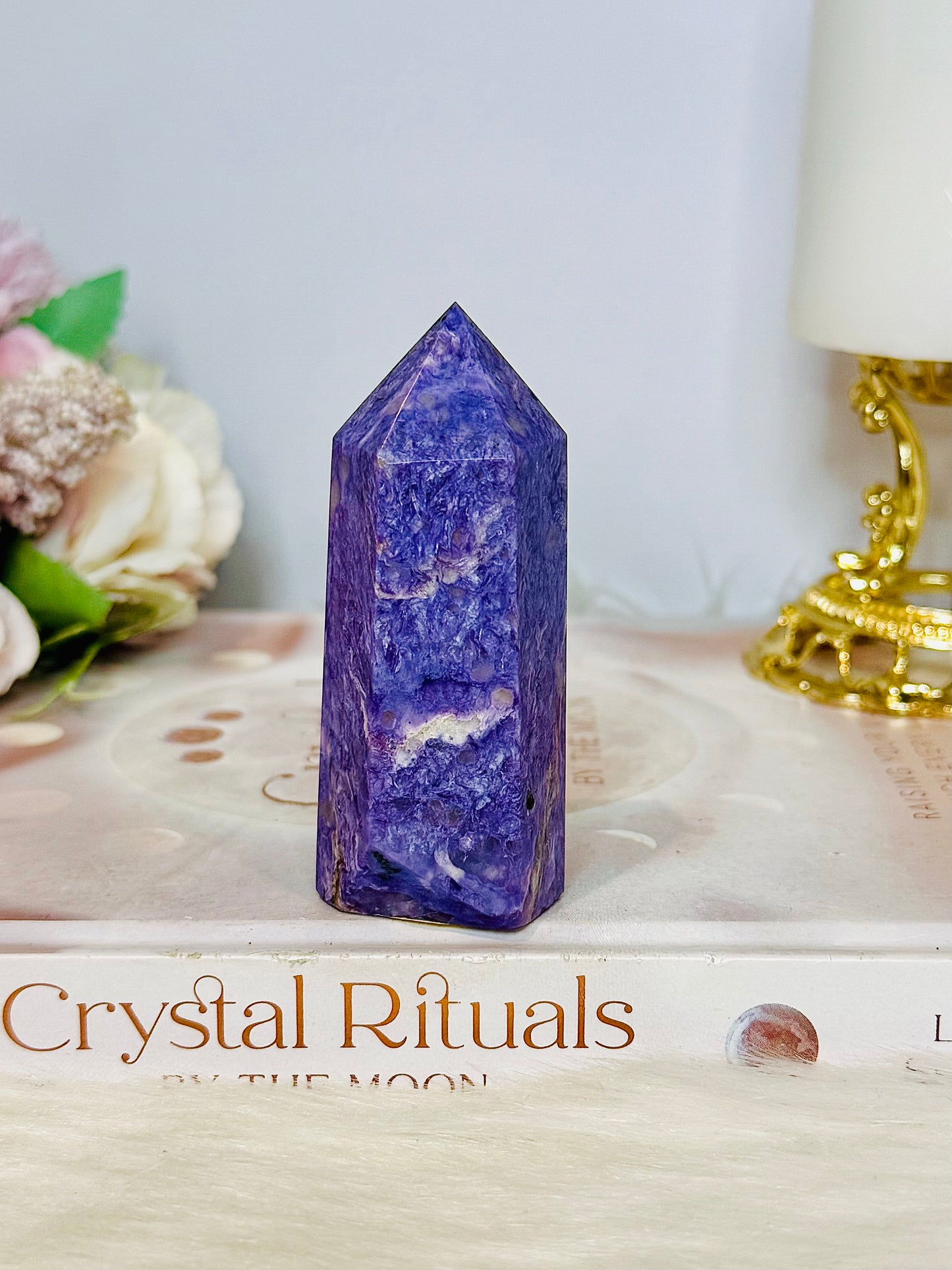 AAA Grade Charoite Tower 8cm