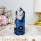 High Grade Blue Flower Agate Druzy Tower 9cm
