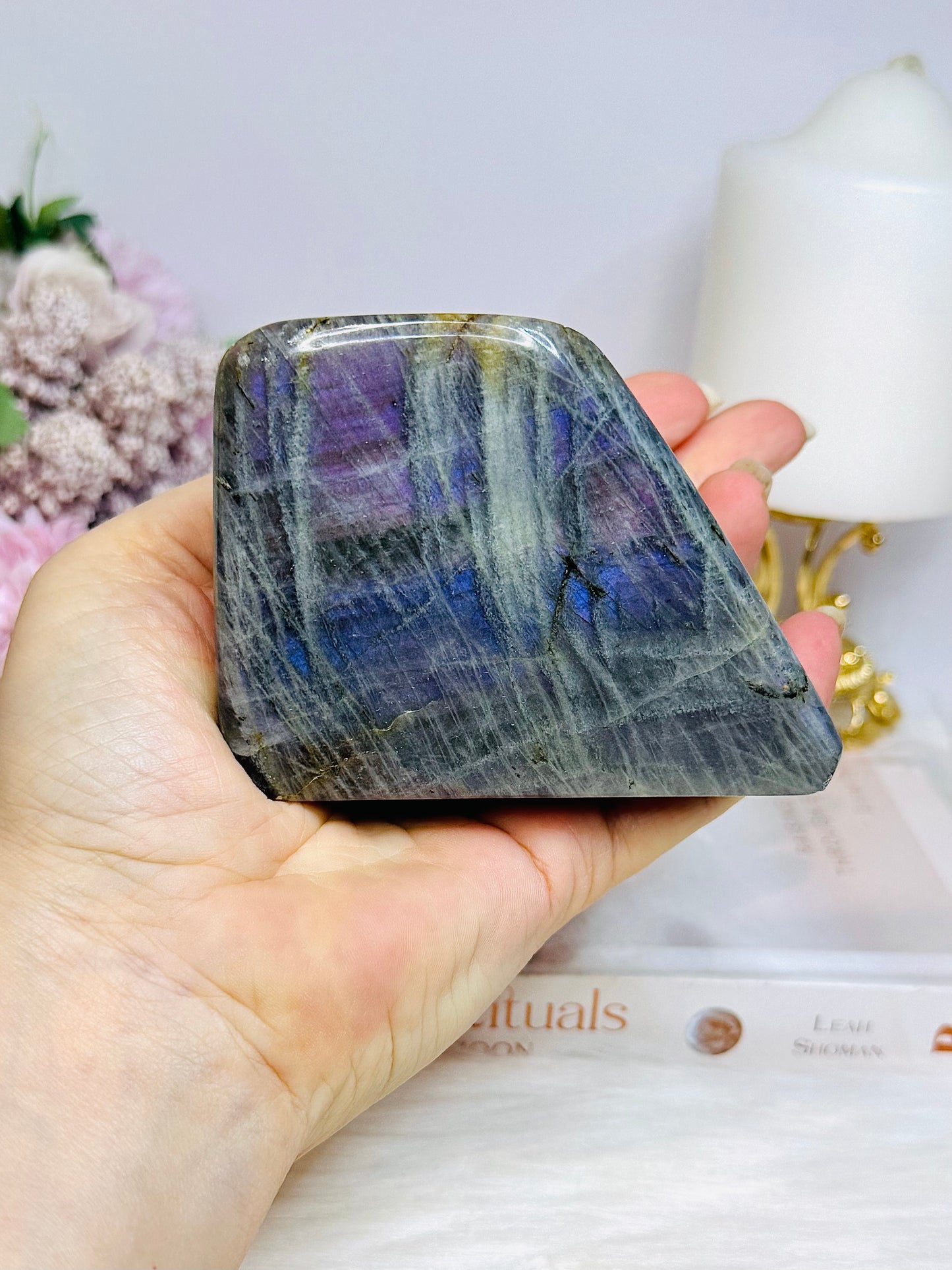 Purple Flash Labradorite Freeform 417g